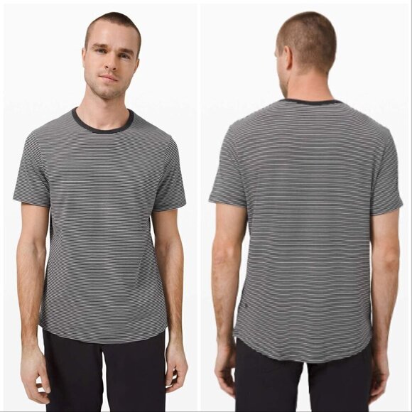 lululemon athletica Other - Lululemon 5 Year Basic Tee Delta Stripe Black White